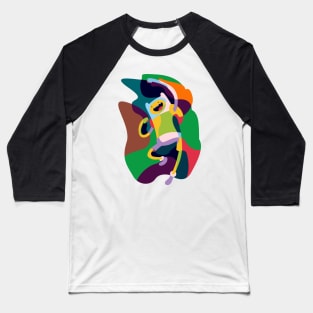 Abstract Fin Baseball T-Shirt